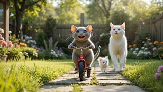 Mama Cat And Kitten Find An Injured Mouseand What They Cooked For Him Will Surprise You