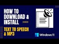 How to Download and Install Text to Speech & MP3 For Windows
