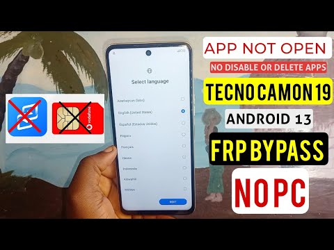 Tecno Camon 19 (CI6, CHI6) Frp Bypass/Google Account Tecno Camon 19 (CI6, CHI6) Frp Bypass/Google Account