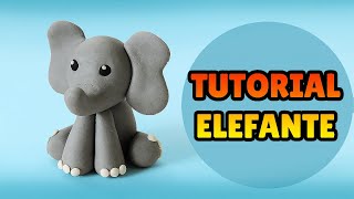 Faça Um Elefante Miniatura Safari - Tutorial Biscuit, Clay, Plastilina , Pasta Americana