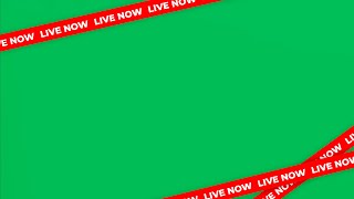 Green Screen Live Now Banner Animated | 4K | Global Kreators