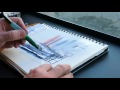 Faber-Castell Water Brush - Scratching technique