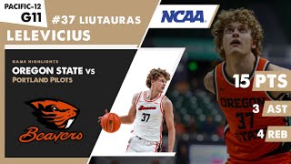 Liutauras Lelevicius 15 Pts & 3 Ast Oregon State Vs Portland Pilots