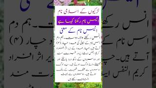 Larkiyon Ke Islami Naam Anis Naam Rakhna Kaisa Hai