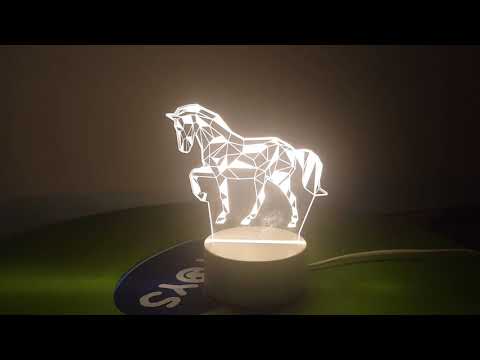 Đèn Ngủ - Đèn Led 3D Con Ngựa