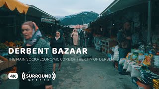Derbent Bazaar In Dagestan 4K Walking Tour Binaural Asmr