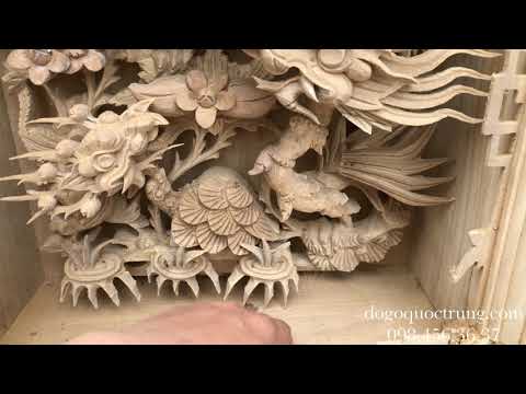 bàn thờ ô xa gỗ dổi ta gia lai làm theo lối làng nghề đặc sắc,
