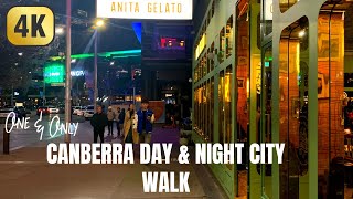 Tek Gündüz Ve Gece Sonbahar Şehi̇r Yürüyüşü Canberra Avustralya 4K Altyazılı