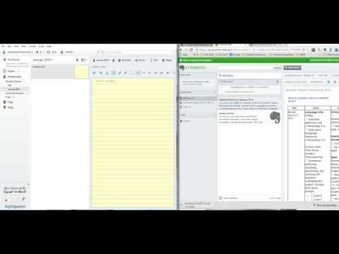 Monthly Planner in Evernote