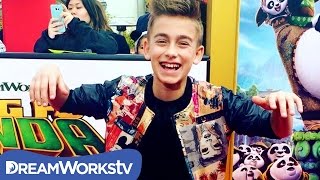 Johnny Orlando, Angelina Jolie, Jack Black Secret Skills at KFP3 Premiere | THE DREAMWORKS DOWNLOAD