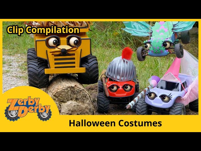 Zerby Derby |🎃| CAR HALLOWEEN COSTUMES |👻| Clip Compilation | Kids Car