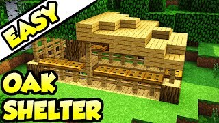 Minecraft Starter Oak Shelter House Tutorial (How to Build)