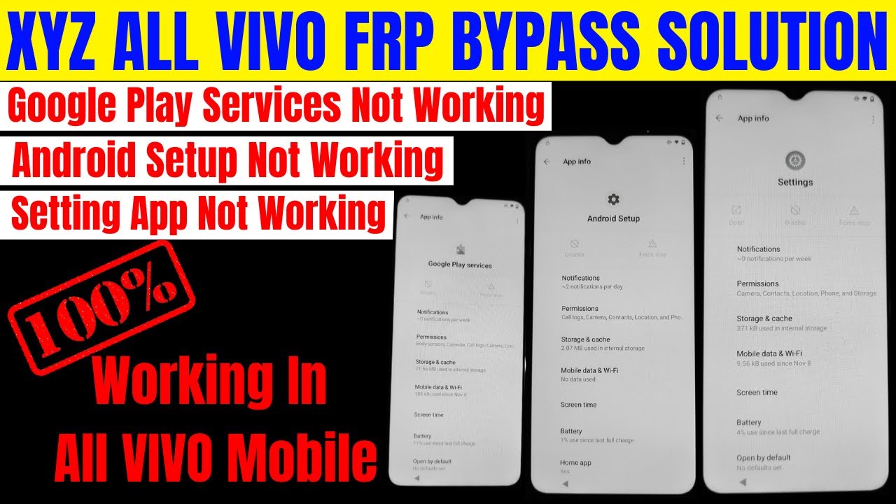 All VIVO FRP Bypass Solution ll Setting App Not Open ll All VIVO FRP Bypass Solution ll Setting App Not Open ll