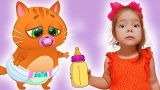 Nastya And The Cat Bubbu Play A Game Nastya As Mom Collects Bubbu In Kindergarten