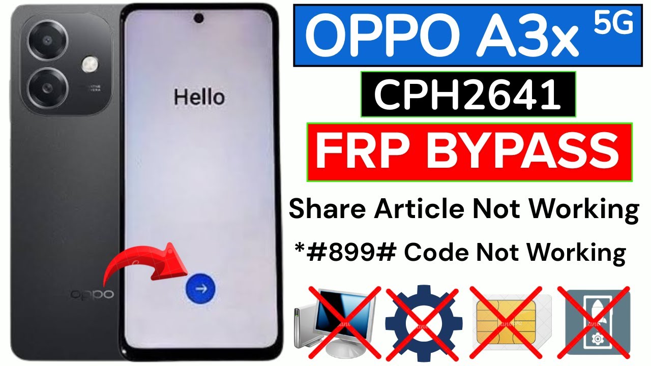 Oppo A3x 5g Frp Bypass/Unlock Android 14/15 | Oppo A3x Oppo A3x 5g Frp Bypass/Unlock Android 14/15 | Oppo A3x