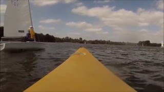 Sailing boats on Chipping Norton Lake