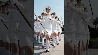 Military Vogue Style In Uniform, Power In Motion Grace In March, Power In Duty