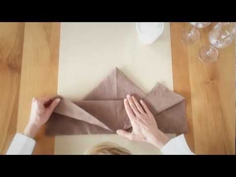 Be inspired and get instructions from our napkin folding movie clips