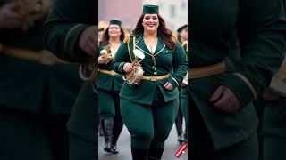 Ai Curvy Models Walk The Runway Curvy Ai Model In Military Outfit