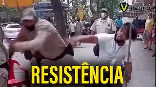 TRABALHADOR ENCARA GUARDAS DA PREFEITURA DO RIO DE JANEIRO