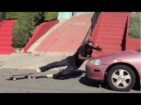 INSTABLAST! - GNARLY Bs Tailside Kickflip Out at MACBA!! Dog Solo Street Sesh!! Military 360 Flip!!