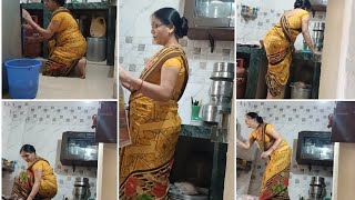 Saree Vlog Indian House Wife Kitchen Cleaning Holi Ki Saf Safaei