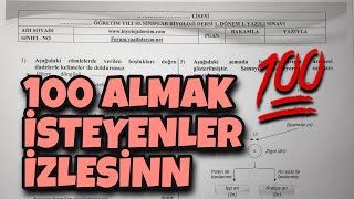 10.Sınıf Biyoloji 1.Dönem 1.Yazılı