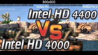 Intel Hd 4000 Vs Intel Hd 4400 Surface Pro Vs Surface Pro 2 Gaming Gpu Heaven Benchmark
