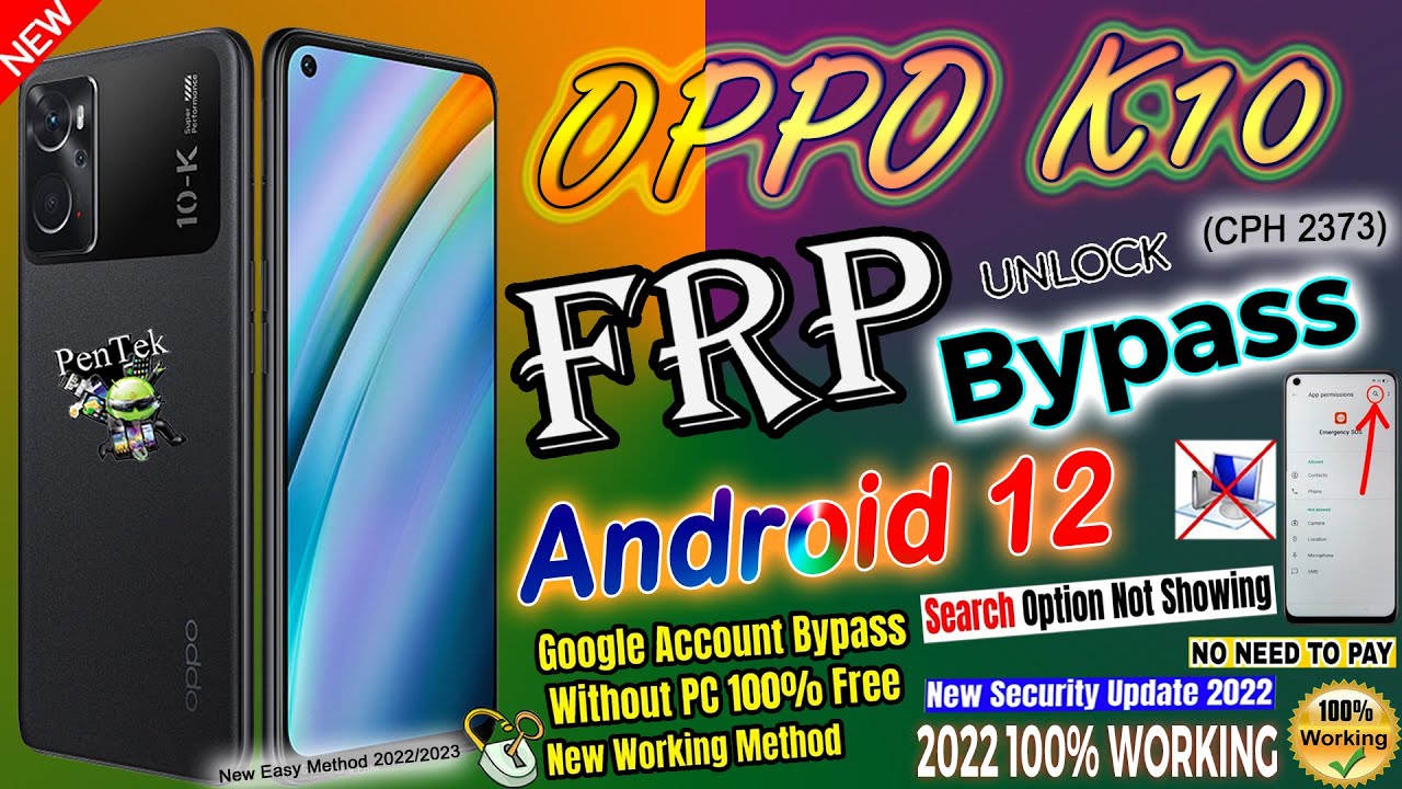 OPPO K10 (CPH 2373) Frp Bypass Android 12 | Search OPPO K10 (CPH 2373) Frp Bypass Android 12 | Search
