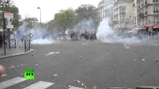 Сотрудник RT получила ранение в ходе протестов в Париже