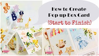 How to make Pop up Box Card | Step by Step | Ruchi’s Crafeteria