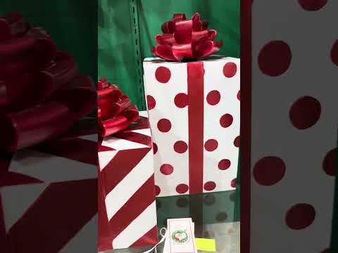 Raz 15.5" Oversized Red and White Packages Christmas Decoration 4510389 Raz 15.5" Oversized Red and White Packages Christmas Decoration 4510389