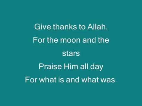 Zain Bhikha Give thanks To Allah Lyrics
