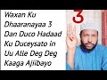 Waxaan Ku Dhaaranayaa in Hadi At Ku Duceysatid 3 Dan Duco Uu Alle Deg Deg Kuusiinayo Waxad Kadalbty