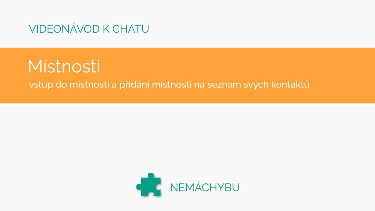 Videonávod: Místnosti chatu
