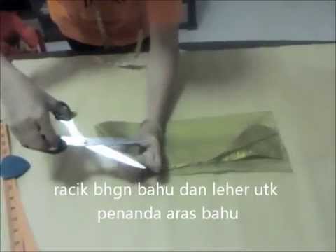 cara gunting baju dan seluar baju melayu