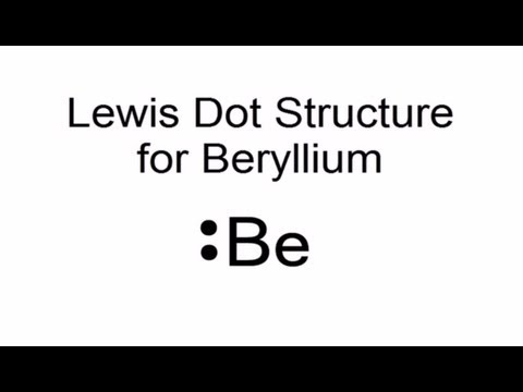 Lewis Dot Structure For Beryllium  Be