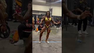 Andrea Shaw backstage at the 2022 Mr. Olympia