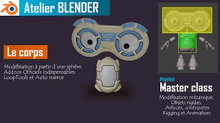 Le corps de Budy 3000 - Addons Loop tools et Auto mirror - Blender tutoriel en Français