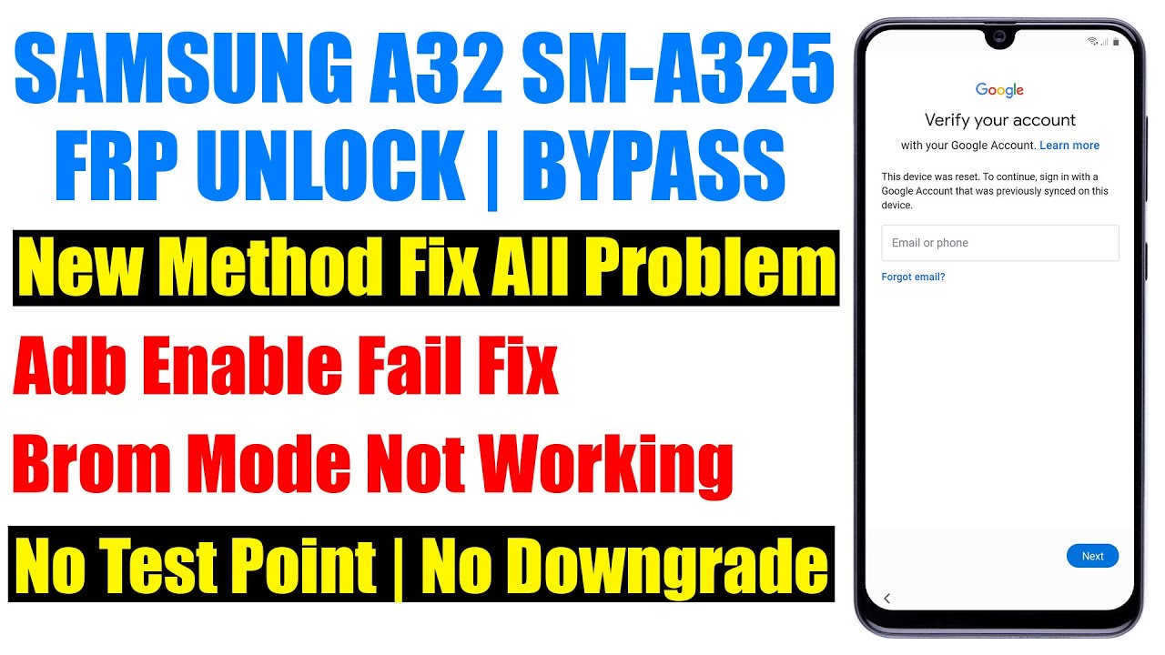 Samsung A32 FRP Bypass, A325f Google Account Remove | Samsung A32 FRP Bypass, A325f Google Account Remove |