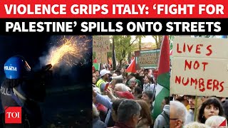 Italy On Fire 10,000 Pro-Palestine Protesters Clash With Police, Call For Israel Boycott Watch