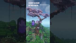 Minecraft Cherry Blossom Tree Nether Portal Build