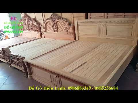 🔴10 Mẫu Giường Ngủ Gỗ Hương Đẹp giá rẻ 2020 Khiến Người Xem Mê Mẩn.đồ gỗ Hiền Lanh. 0986883349