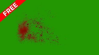 Blood Splatter Free Green Screen Video,Blood Hit