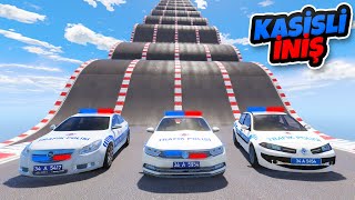 Türk Polis Arabaları Kasisli İniş Parkurunda - GTA 5