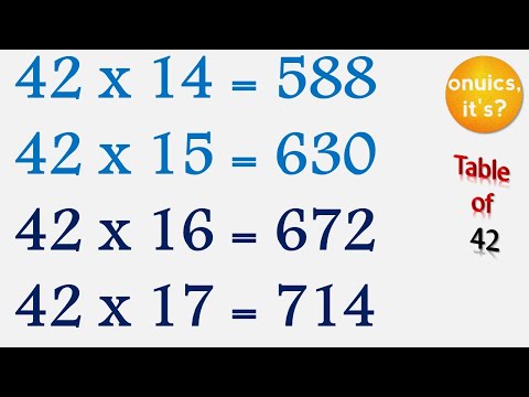 Table of 42 | Pahada 42 ka | multiplication se | पहाड़ा ४२ का