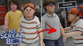 Lis Secret Cutscenes With Mike And The J In Ice Scream 8 Outwitt Gameplay