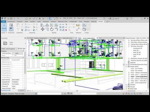 Autodesk Revit 2020 STUDENT VERSION SAM M MOD 001 Sheet H201 corte longitudinal