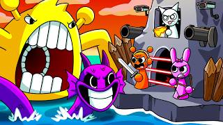 Sprunki Base Defense Cartoon Animation