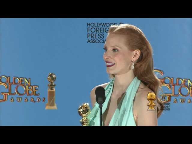 Backstage with Jessica Chastain, best actress/drama